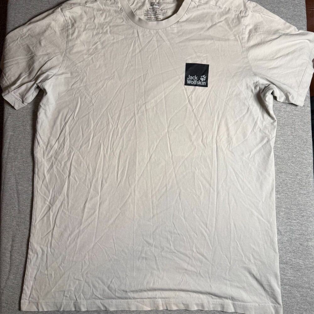 Jack Wolfskin White Polyester T-Shirt size XXL Mens Casual Hiking